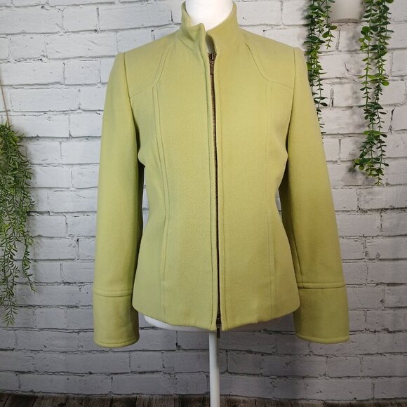 TRIBAL BRAND PISTACHIO GREEN WOOL\NYLON\CASHMERE BLEND COAT, SIZE 2,WOMENS - Picture 1 of 13
